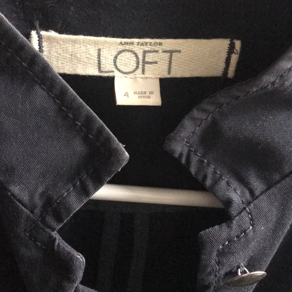 Anne Taylor LOFT military style navy jacket - Picture 3 of 8